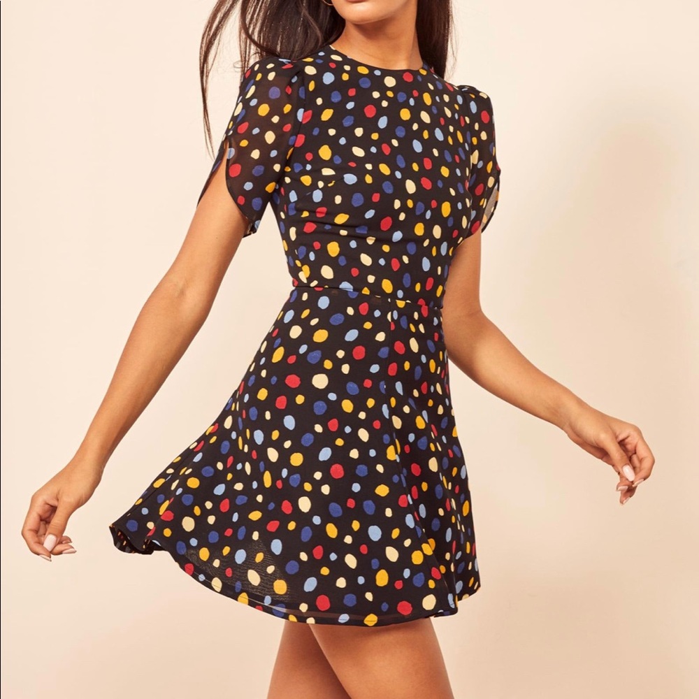 Reformation Violette Dress in Fiesta, NWT Sz 0